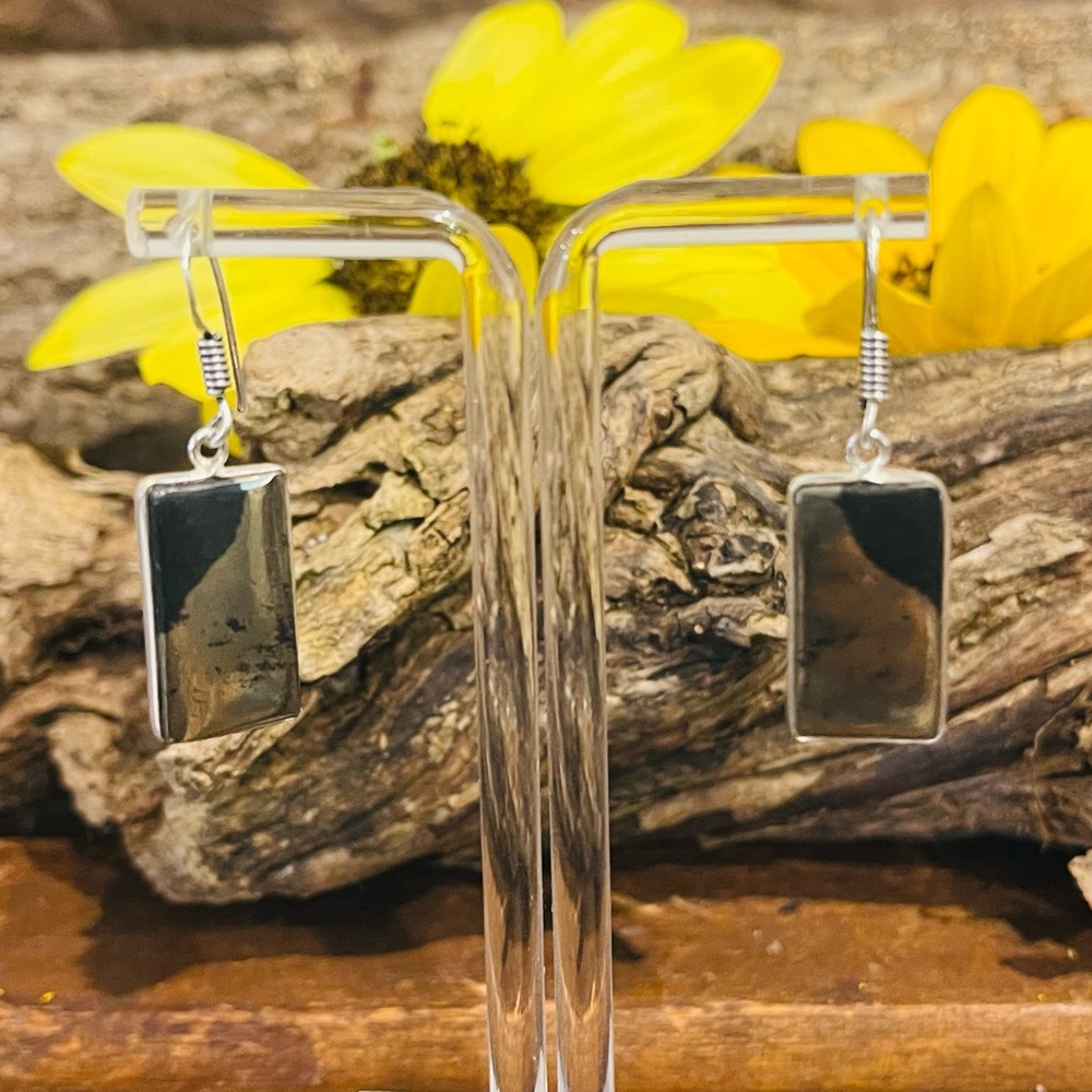 Apache Pyrite 925 Sterling Silver Earrings